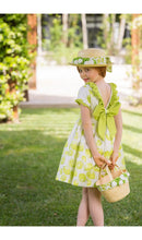 Load image into Gallery viewer, Piccola Speranza Floral Straw Hat - Lime
