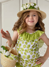 Load image into Gallery viewer, Piccola Speranza Floral Straw Hat - Lime