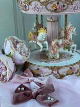 Load image into Gallery viewer, Hilary Velvet Pearl Bow Hair Clip - 4 shades