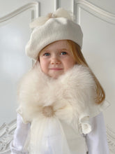 Load image into Gallery viewer, Pom Layered Tulle Beret - Ivory