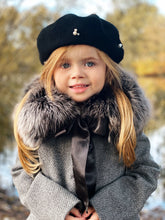 Cargue la imagen en el visor de la galería,Anna Fur Collar Scarf with Ribbon Tie