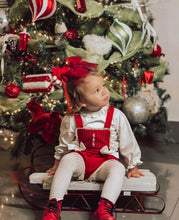 Load image into Gallery viewer, Odette Tulle Bow Trio Set in Candy Cane Kisses