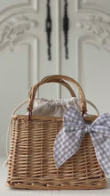 Load and play video in Gallery viewer, Blush Taupe Linen Cotton Fable Bow - Hair Clip
